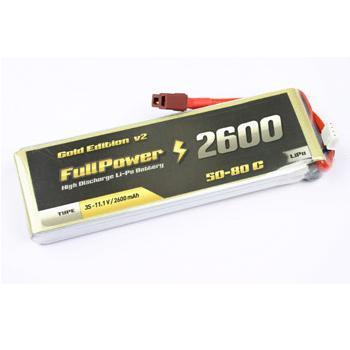 FullPower 6S 22.2V 2600mAh 50C Gold Edition V2 Deans